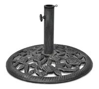 Socle de parasol en fonte VIDAXL - 12 kg - 48 cm - Noir et vert - Diamètre 35/38/48 mm