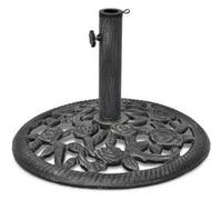 Socle de parasol en fonte VIDAXL - 12 kg - 48 cm - Noir et vert - Diamètre 35/38/48 mm