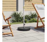 Socle de Parasol Granite 28,5 kg Rond Noir Base Support de Parasol vidaXL