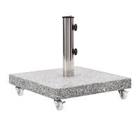 vidaXL Socle de parasol Granite 30 kg Carré gris