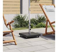 Socle de Parasol Granite 30 kg Carré Gris Base Pied Support Jardin vidaXL