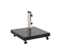 vidaXL Socle de parasol Granite 30 kg Carré Noir Noir G