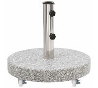 vidaXL Socle de parasol Granite 30 kg Rond Gris