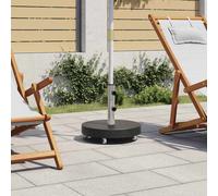 Vidaxl Socle De Parasol Granite 30 Kg Rond Noir Noir