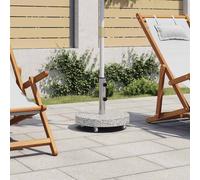Socle de Parasol Granite 30 kg Rond Gris Base Pied Support Jardin vidaXL