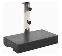 Socle De Parasol Rectangulaire Granite 25 Kg Noir,Socle De Parasol,Pied De Parasol,Socle Pour Parasol[H1573]
