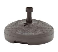 Socle de Parasol Rempli de Sable d'Eau 20 L Marron Plastique Rotin Base vidaXL