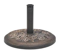 Socle de parasol Résine Rond 9 kg - vidaXL - acier - bronze - 45,5 x 34 mm - résistante aux intempéries - pour terrasse wgi40f690