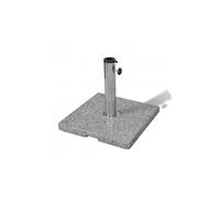 vidaXL Socle de parasol en granit 20 kg Carré 400 x 400 x 48 mm Gris