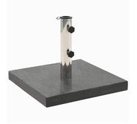Socle de parasol - vidaXL - 45065 - Granit 28,5 kg - Carré Noir - Dimensions 45x45x5 cm