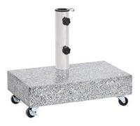 vidaXL Socle de parasol Gris clair 45x25x8,3 cm Granite Gris