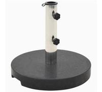 Vidaxl Socle De Parasol Granite 20 Kg Rond Noir Noir