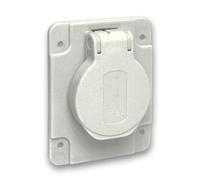 socle de prise - 2p+t - 16a - ip54 - pratika - gris - schneider electric pkn61g