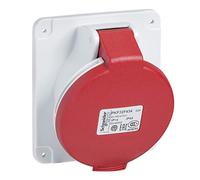 socle de prise inversée - pratika - 32a - ip44 - 380v - 3p+n+t - schneider electric pkf32f435