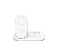 Socle de recharge 3-en-1 aimanté (Qi2) et pliable, 15W, blanc