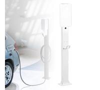 Socle de Recharge pour véhicule électrique, Support Robuste de 170 cm (67 Pouces) pour bornes de Recharge universelles, Poteau de Support résistant à la Corrosion (Blanc) - Idéal pour Une ut