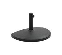 Socle demi-rond de parasol Polyrésine 15 kg Noir