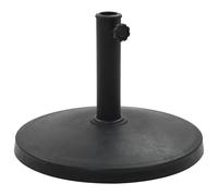 VidaXL Socle rond de parasol Polyrésine 10 kg Noir