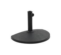vidaXL Socle Demi-Rond de Parasol Polyrésine 9 kg Noir Pied de Parasol Support