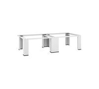 Socle double pour lave linge et sèche linge Blanc
