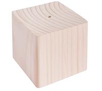 Socle En Bois, 8x8x8cm,Av.Trou Ø5,5mm, Prof.2,5cm