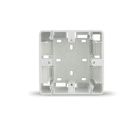 Socle encastré de surface 1 élément blanc, idéal pour l'éclairage et le raccordement électrique.