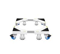 Socle Lave Linge Base de Machine à Laver Réglable longueur/largeur 45-65cm Piédestal Antidérapant pour Réfrigérateur/Sèche-Linge Support de frein amovible (4/8 Pieds 4 roues)