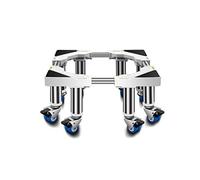 Socle Lave Linge Laveuse sécheuse Base de machine à laver Support de base de machine à laver avec 8 roues verrouillables Réglable et réfrigérateur Haut Rack Longueur/Largeur 45-65 cm Chariot