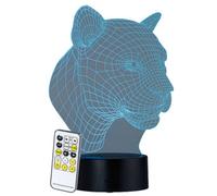 Lunartec : Socle lumineux décoratif à LED LS-7.3D - Motif Léopard Blanc