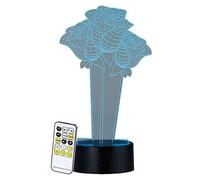 Lunartec : Socle lumineux décoratif à LED LS-7.3D - Motif Roses Blanc