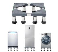 Socle Machine a Laver avec 8 Pieds Base de Réfrigérateur Largeur Réglable de 45-70cm Universel Cadre Intermédiaire Socle anti-vibration pour Frigo Lave-linge Sèche-linge (Hauteur:14-17cm)