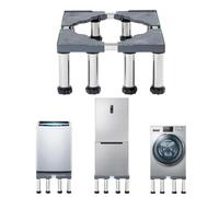 Socle Machine a Laver avec 8 Pieds Base de Réfrigérateur Largeur Réglable de 45-70cm Universel Cadre Intermédiaire Socle anti-vibration pour Frigo Lave-linge Sèche-linge (Hauteur:24-27cm)