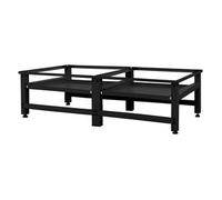 Socle machine à laver double avec étagère base sèche-linge noir 150 kg/support