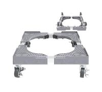 Socle Machine a Laver Support de réfrigérateur for machine à laver, base surélevée réglable, roulettes universelles mobiles for, sèche-linge(Grey 4 Single Wheel)