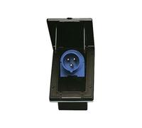 Socle mâle à encastrer CEE17 16A - fiche pivotante- boitier noir