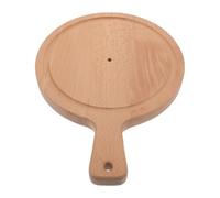Socle Porte-râpe à Fromage Rond en Bois, Base Stable Antidérapante | Accessoire la Cuisine Original, Plat Beige Minimaliste, Rangement Facile, pour Dessert Cuisine
