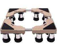 Socle pour lave-linge : base réglable avec 4/8/12 pieds robustes ; longueur du socle : 45-66 cm ; largeur : 43-64 cm. Socles pour sèche-linge et réfrigérateur : 12 pieds ; longueur : 14-17 cm.