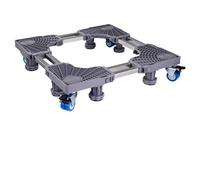 Socle Pour Lave-Linge Gray Reinforced Double Tube 8-Leg 4-Wheel Mobile Model With Adjustable Width 52-66cm Washing Machine Base Bracket Storage Rack Socle AntidéRapant Pour Lave-Linge