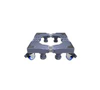 Socle Pour Lave-Linge Movable Refrigerator Floor Trolley Fridge Stand Washing Machine Holder 4 Strong Feet Mobile with Brake Double Wheel 500kg Socle AntidéRapant Pour Lave-Linge(Grey)