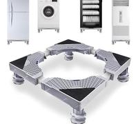 Socle pour lave-linge, Socle pour lave-linge avec 4 pieds, Socle pour lave-linge avec réfrigérateur, Sèche-linge, Socle réglable gris (4 Füßen,grey)