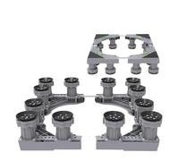 Socle pour lave-linge Support Mobile for Machine à laver, tambour roue ondulée, levage universel, coussin de Base multifonctionnel absorbant les chocs et augmentant la hauteur(Grey Standard-12 legs)