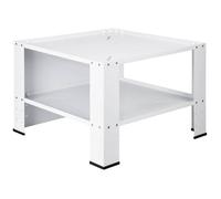 Socle pour machine à laver - BRATECK TECHNOLOGY - Réglable - Compartiment de rangement - Couleur blanche