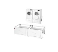 Socle pour machine à laver compatible lave-linge et sèche-linge universel S06-2 - Lot de 2 - Hauteur 31cm - 150kg