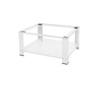 ML-Design Socle pour Machine à Laver avec Étagère, en Acier, Blanc, 63x54 cm, jusqu'à 150 kg, Support Lave-Linges Standard, Pieds Antidérapants, Support Base de Lave-Linge, Estrade de 32 cm de Haut