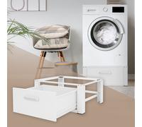 Socle pour machine à laver en acier blanc accessoire avec tiroir ML-Design