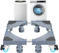 Base à double roues Kella pour lave-linge et réfrigérateur ajustable en taille [en.casa]