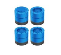 Socle pour machine à laver Lot de 4 patins anti-vibrations universels for machine à laver, kit roulettes antidérapantes for pieds levage meubles(4pcs Blue 60mm)