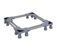 Socle pour machine à laver - vidaXL - 67x67x12 cm - Gris - Acier inoxydable - Extensible - Anti-corrosion