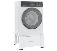 Socle pour machine à laver - VIDAXL - Blanc - Tiroir de rangement - Antidérapant - Acier durable