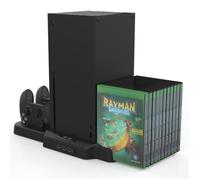 Socle Pour Manette De Xbox 3 En 1 Avec Ventilateur De Refroidissement Station De Charge Double Pour Manette Et Rangement Pour Les Jeux